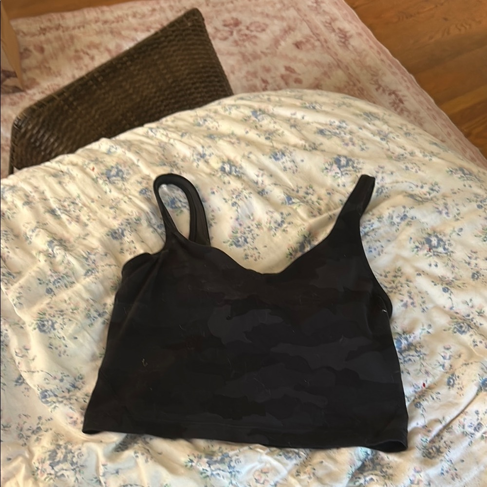 Lululemon Black Camouflage Sports Bra